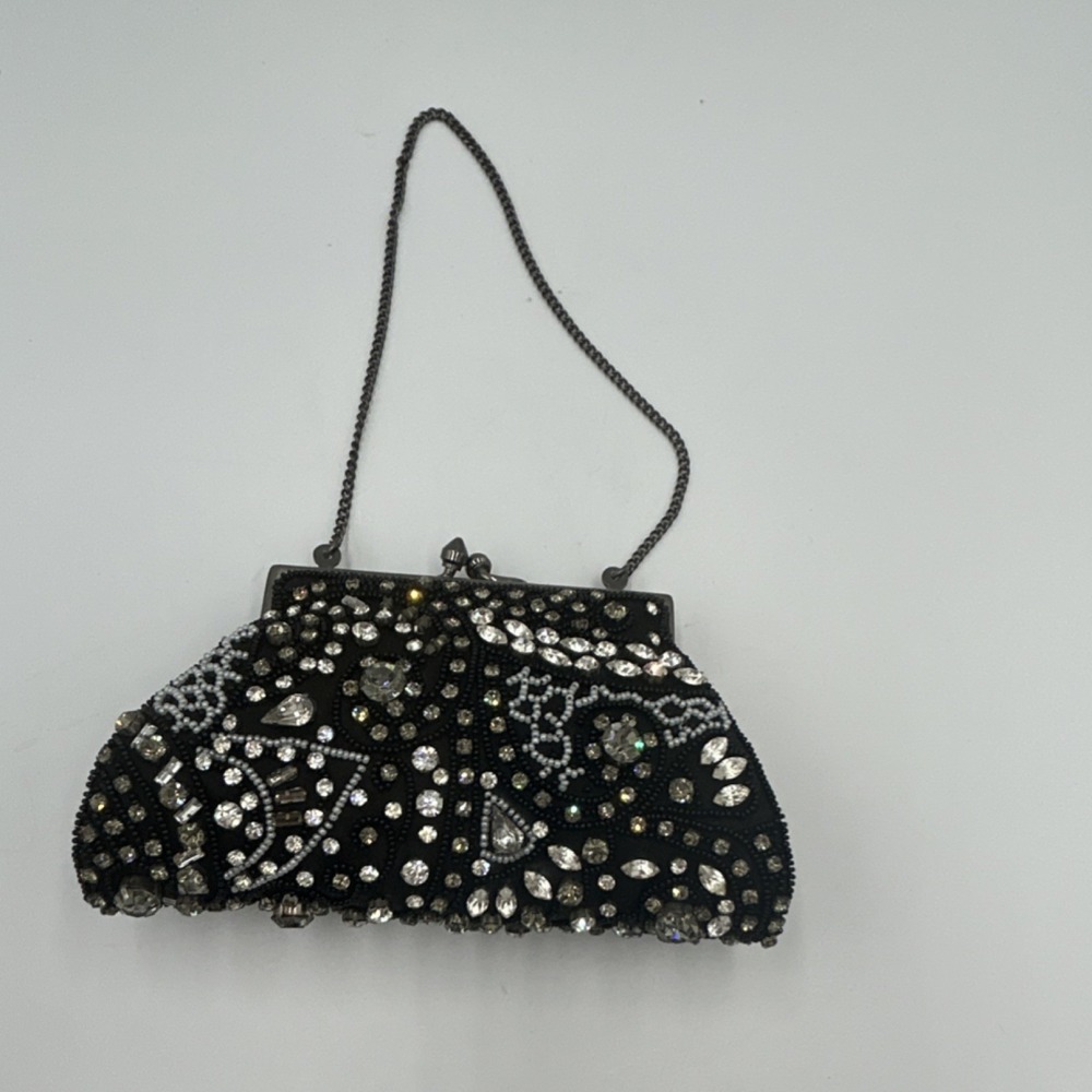 Moyna Women's Beaded Clutch Evening Purse - Picture 6 of 6